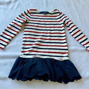 Polo by Ralph Lauren Red and Navy Striped Top or Dress